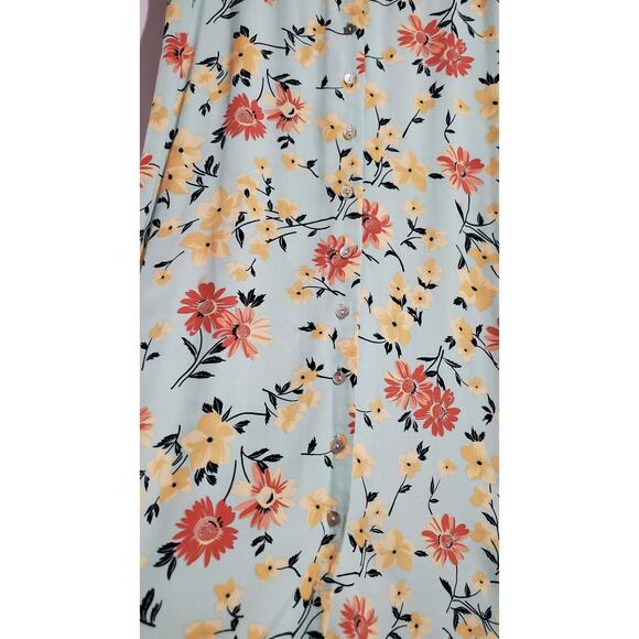 Mixit Vtg 90s Y2K Shell Button Front Floral Maxi Skirt Size 14 Cottage Fairy - Picture 4 of 9